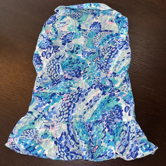 Lilly Pulitzer Amelia Polo Dress in Wave After Wave - Picture 2 of 4